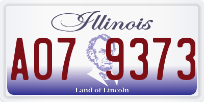 IL license plate A079373