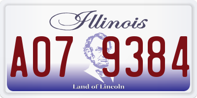 IL license plate A079384