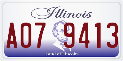 IL license plate A079413