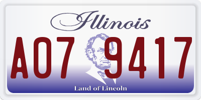 IL license plate A079417