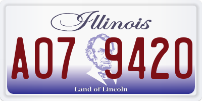 IL license plate A079420