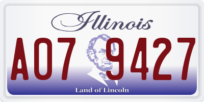 IL license plate A079427