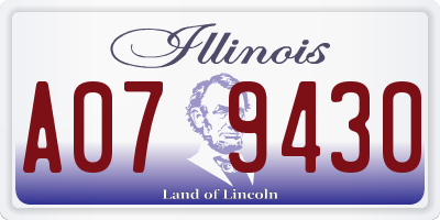 IL license plate A079430