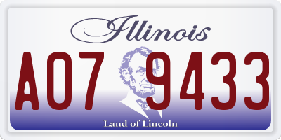 IL license plate A079433