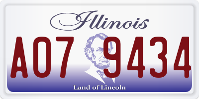 IL license plate A079434