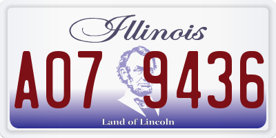 IL license plate A079436