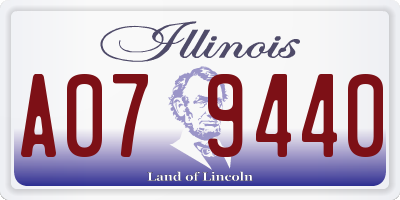 IL license plate A079440