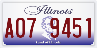 IL license plate A079451