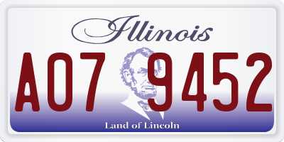 IL license plate A079452
