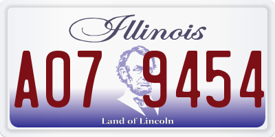 IL license plate A079454