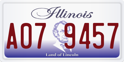 IL license plate A079457