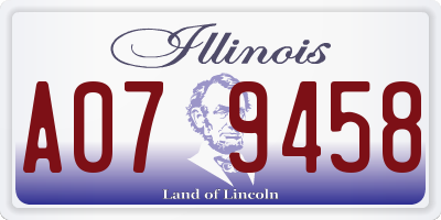 IL license plate A079458