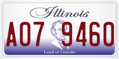 IL license plate A079460