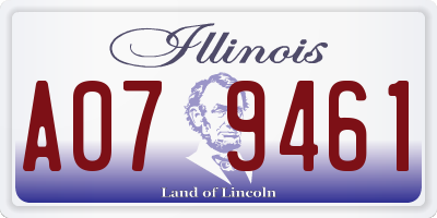 IL license plate A079461