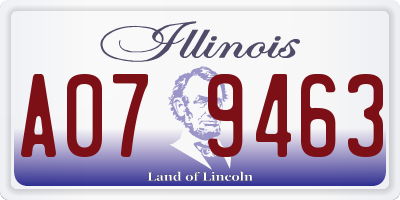 IL license plate A079463