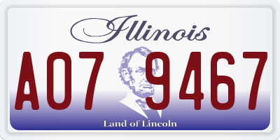 IL license plate A079467
