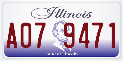 IL license plate A079471