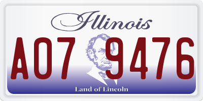 IL license plate A079476