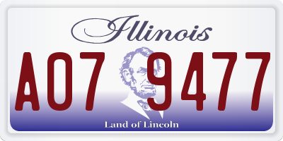 IL license plate A079477