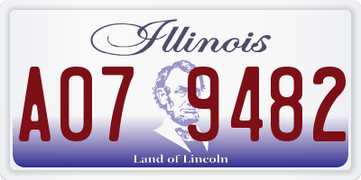 IL license plate A079482
