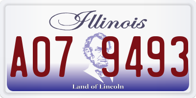 IL license plate A079493