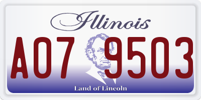 IL license plate A079503