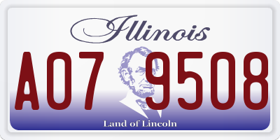 IL license plate A079508