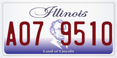 IL license plate A079510