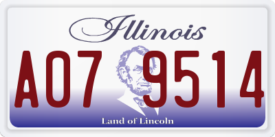 IL license plate A079514