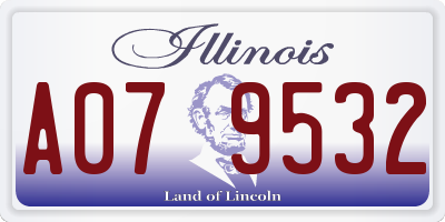 IL license plate A079532