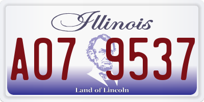 IL license plate A079537