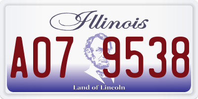 IL license plate A079538
