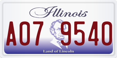 IL license plate A079540