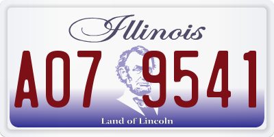 IL license plate A079541