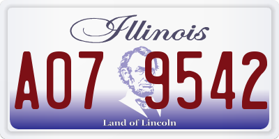 IL license plate A079542