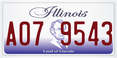 IL license plate A079543