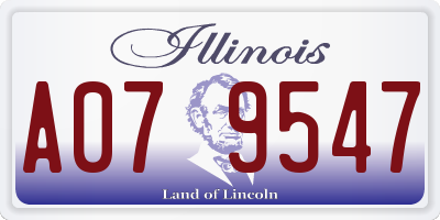 IL license plate A079547