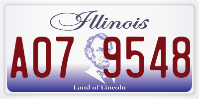 IL license plate A079548