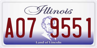IL license plate A079551