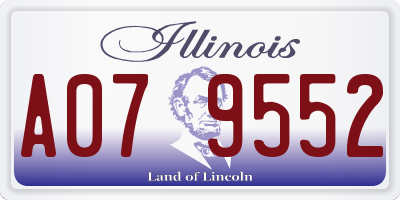 IL license plate A079552