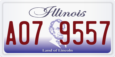 IL license plate A079557