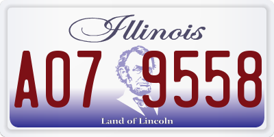 IL license plate A079558