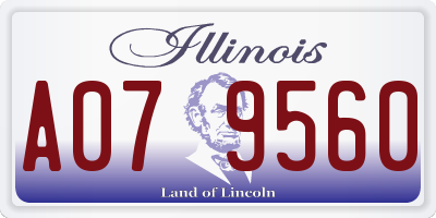IL license plate A079560