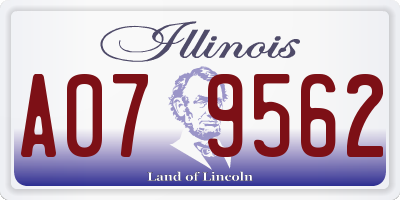IL license plate A079562