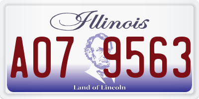 IL license plate A079563