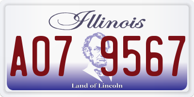 IL license plate A079567