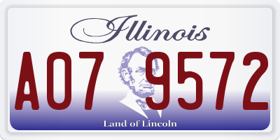 IL license plate A079572