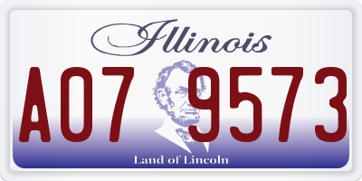IL license plate A079573