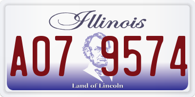 IL license plate A079574