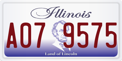 IL license plate A079575